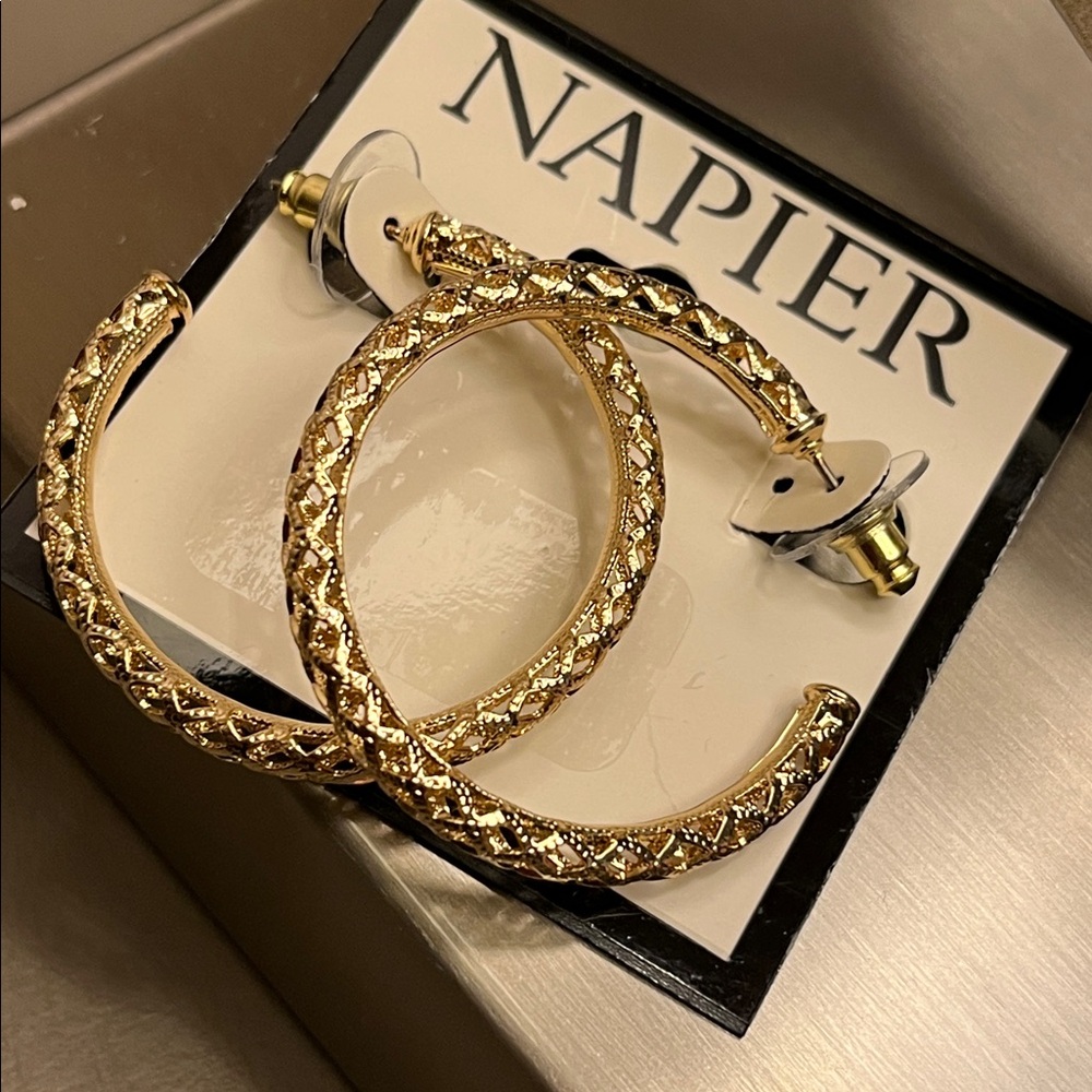 Napier Gold Hoop Earrings